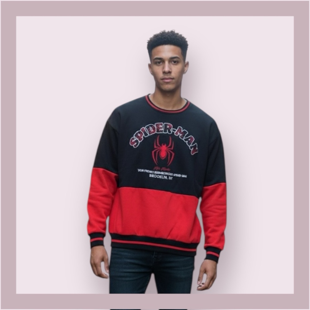 Marvel Spider-Man Miles Morales Panel Crewneck